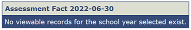 No assessment fact data for selected year