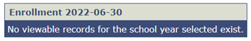 No enrollment data for selected year
