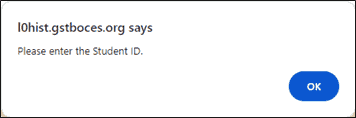 Please enter the student ID